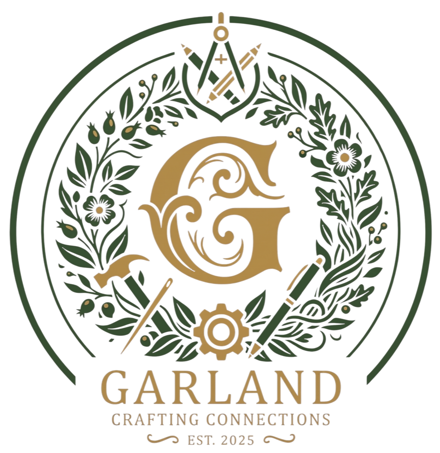 ガーランド株式会社 ロゴ — Crafting Connections, Est. 2025